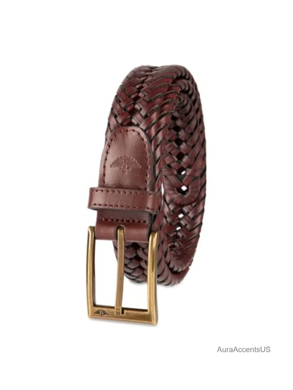 Men's Braided Leather Belt Adjustable Casual Strap